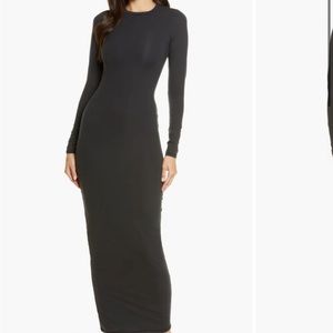 Skims black long sleeve dress